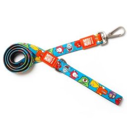 Laisse courte Max & Molly Little Monsters pour chien - taille XS : L 120 x l 1 cm