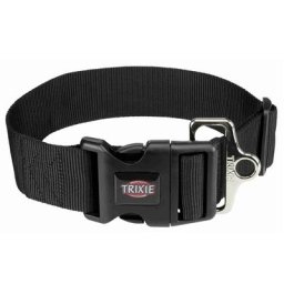 Collier Trixie Premium noir pour chien - taille M-L : tour de cou 40-60 cm x l 5 cm