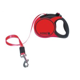Laisse KONG Terrain, rouge taille S jusqu'à 20kg, longueur de la sangle 5 m environ