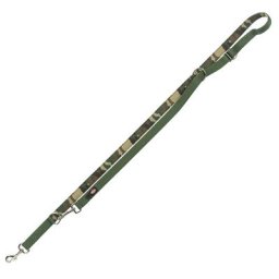 Laisse réglable Trixie Premium avec doublure néoprène camouflage pour chien - taille L - XL : L 2 m x l 2,5 cm, camouflage/vert sapin