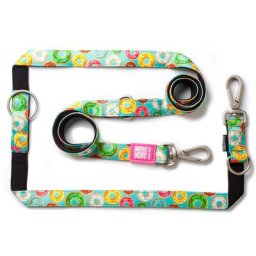 Laisse multifonctions Max & Molly Donuts pour chien - taille S : L 200 x l 1,5 cm