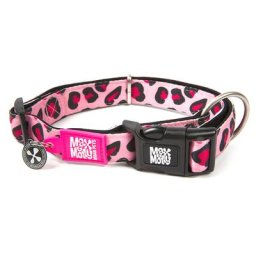 Collier Max & Molly Smart ID Leopard Pink pour chien - taille XS : tour de cou 22-35 cm, l 1 cm