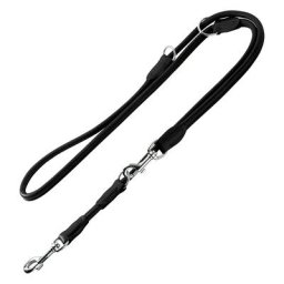 Hunter Round & Soft Laisse pour chien - noir L 200 cmx1 cm de diamètre