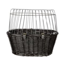 Panier de vélo petit chien L50 l35 H41cm noir Trixie - Panier vélo pour Chien