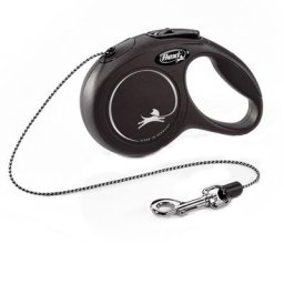 Laisse flexi Cat New Classic noir - pour chat