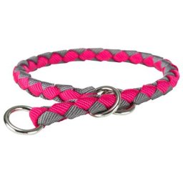 Collier anti-traction Trixie Cavo, fuchsia/gris pour chien - taille L-XL : tour de cou 52-60 cm x l 1,8 cm
