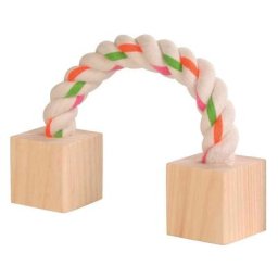 Jouet Trixie avec cubes en bois pour lapin et cochon d'Inde - environ L 20 cm