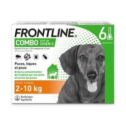 6 pipettes S FRONTLINE Combo Chien 2-10 kg - Antiparasitaire pour chien