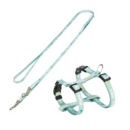 Harnais Trixie Junior avec laisse pour chiot - 23-34 cm/8 mm, 200 cm, menthe