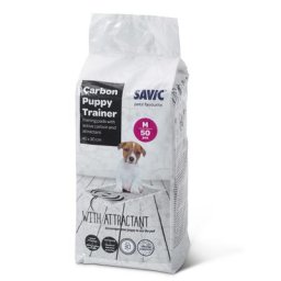 50 Tapis absorbants Savic Puppy Trainer avec charbon actif pour chiot - taille M L45xl30cm