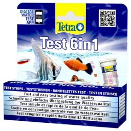 25x TetraTest 6 en 1 Bandelettes de contrôle de l'eau - Test de l'eau pour aquarium