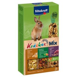 Trio-Mix Crackers popcorn, légumes, raisin Vitakraft 3 friandises pour lapin nain