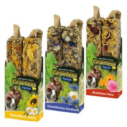 JR Farm Farmy's Grainless pour rongeur - 3 x 2 friandises (3 sortes de 140 g)