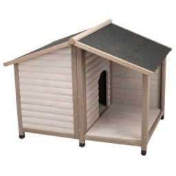 Niche Trixie Natura Lodge avec terrasse pour chien Trixie Natura Hundehütte Lodge mit Terrasse- M–L: 130 × 100 × 105 cm (1/2)
