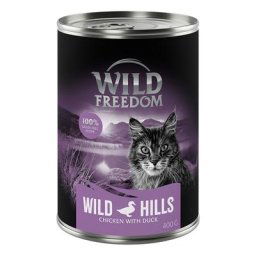 24x400g Wild Hills - canard, poulet Adult Wild Freedom nourriture humide pour chat