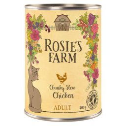 6x400g Adult poulet Rosie's Farm - Pâtée pour chat