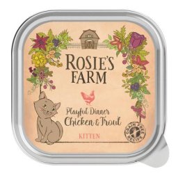 16x100g Kitten poulet, truite Rosie's Farm - Pâtée pour chat