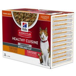 Hill's Science Plan Adult Sterilised Healthy Cuisine poulet, saumon - 48 x 80 g