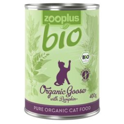 6x400g zooplus bio oie, potiron - Pâtée pour chat