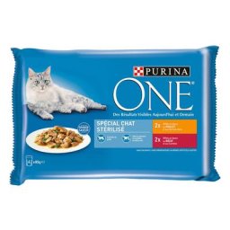 20x85g Sachets Purina ONE Chat Stérilisé poulet, bœuf - Pâtée pour chat