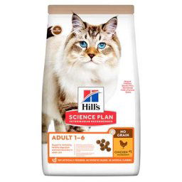 1,5kg Hill's Science Plan Adult 1-6 No Grain, poulet - Croquettes pour chat