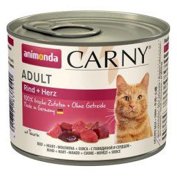 6x200g Adult bœuf, cœur Animonda Carny - Pâtée pour chat