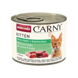 Lot Animonda Carny Kitten 12 x 200 g pour chaton - bœuf, poulet, lapin