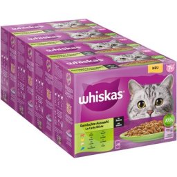 48x85g Mégapack Whiskas 7+ Senior Sélection mixte en sauce - Pâtée pour chat