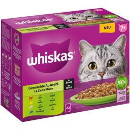 12x85g Whiskas Senior Senior 7+ Sélection mixte en sauce - Pâtée pour chat