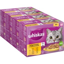 144x85g Whiskas Senior Senior 7+ Sélection de volaille en gelée - Pâtée pour chat