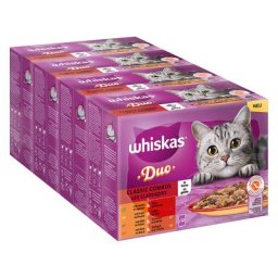 96x85g Jumbopack WHISKAS DUO Les classiques en gelée - Pâtée pour chat