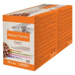 12x70g Nature's Variety Original Paté No Grain, lot mixte - Pâtée pour chat