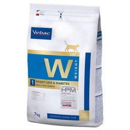 7kg HPM W1, Cat Weight Loss & Diabetes Virbac Veterinary - Croquettes pour Chat