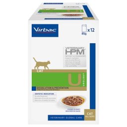 12x85g Virbac Veterinary Cat Urology Dissolution & Prevention - Pâtée pour chat