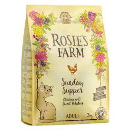3x2kg Adult poulet, patates douces Rosie's Farm - Croquettes pour chat