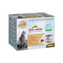 48x50g Almo Nature HFC Natural Light thon, crevettes - Pâtée pour chat