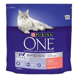 1,5kg Adulte saumon céréales complètes PURINA ONE - Croquettes pour chat