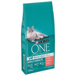 2x9,75kg Adulte saumon, céréales complètes Purina One - Croquettes pour chat