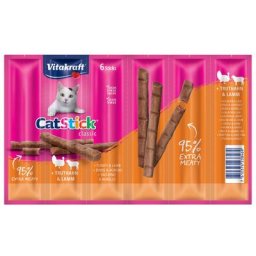 Vitakraft Cat Stick Classic pour chat - dinde, agneau (12 x 6 g)