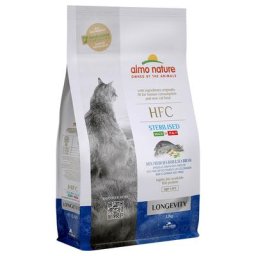 1,2kg Almo Nature HFC Longevity Sterilised bar, dorade - Croquettes pour chat