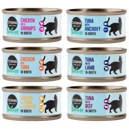 6x70g Nature lot II 6 saveurs Cosma - Pâtée pour chat