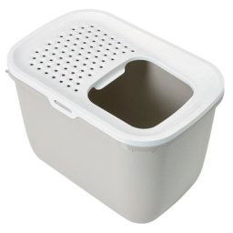 Maison de toilette Savic Hop In pour chat beige / blanc