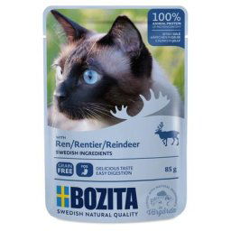 24x85g Bozita Bouchées en gelée renne - Pâtée pour chat
