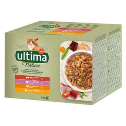 48x85g Ultima Nature bœuf, dinde, poulet, volaille - Pâtée pour chat