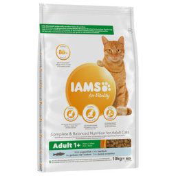 2x10kg Adult Iams Poisson de mer/Poulet Croquettes pour chat