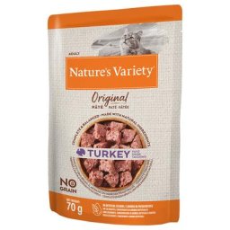 24x70g Nature's Variety Original Paté No Grain, dinde - Pâtée pour chat