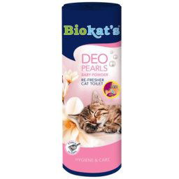 3 x talc, 700g Désodorisant Biokat's Deo Pearls - pour chat