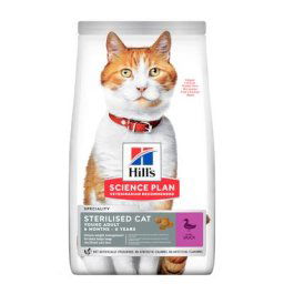 1,5kg Hill's Science Plan Young Adult Sterilised, canard - Croquettes pour chat