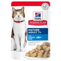24x85g Mature Adult 7+ poisson de mer Hill's Science Plan - Sachet pour chat
