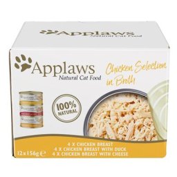 12x156g Applaws lot mixte au poulet - Pâtée pour chat